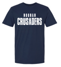 Noonan Crusaders Distressed logo Spirit Shirt Choose Red or Navy
