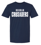 Noonan Crusaders Distressed logo Spirit Shirt Choose Red or Navy