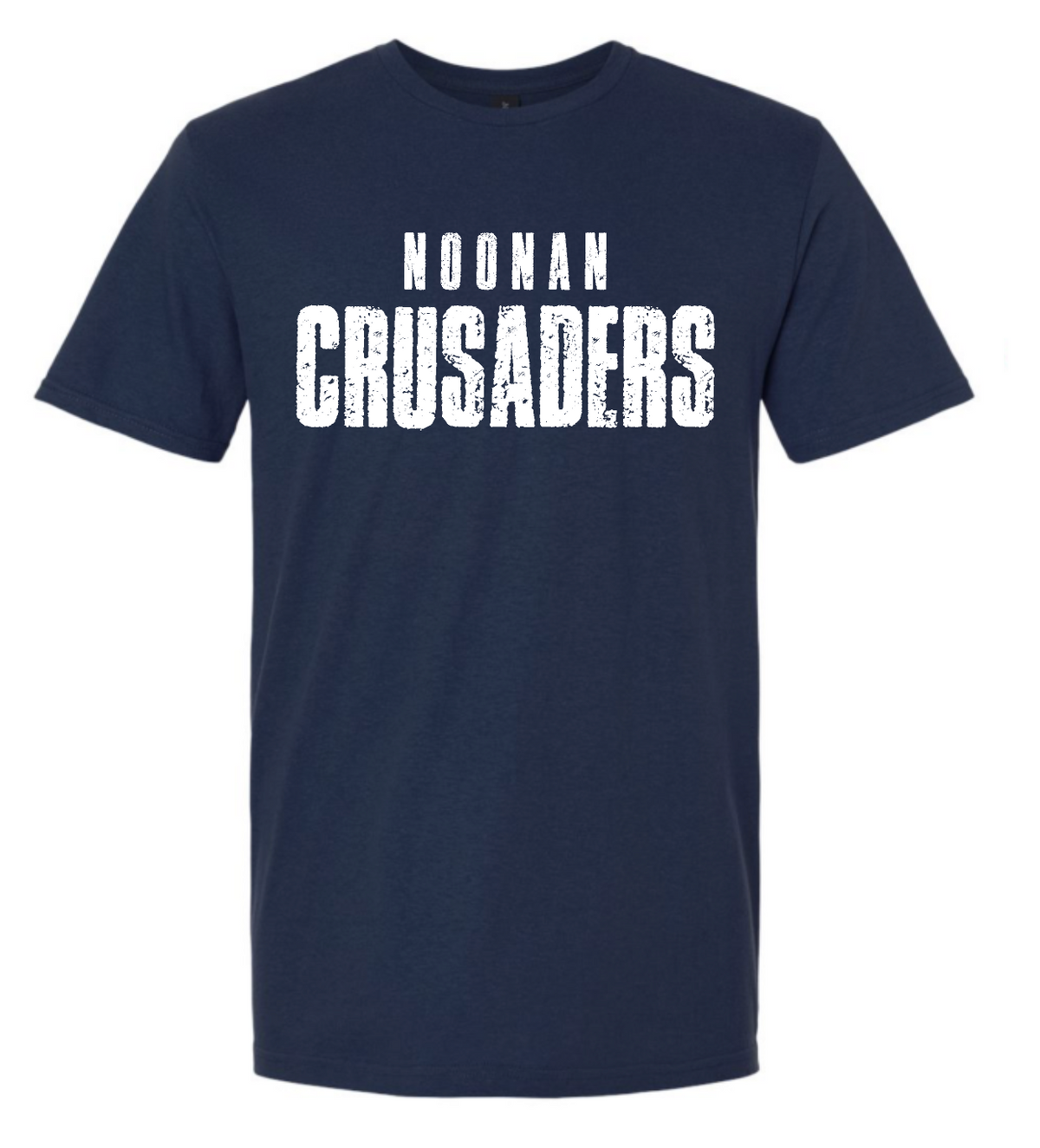 Noonan Crusaders Distressed logo Spirit Shirt Choose Red or Navy
