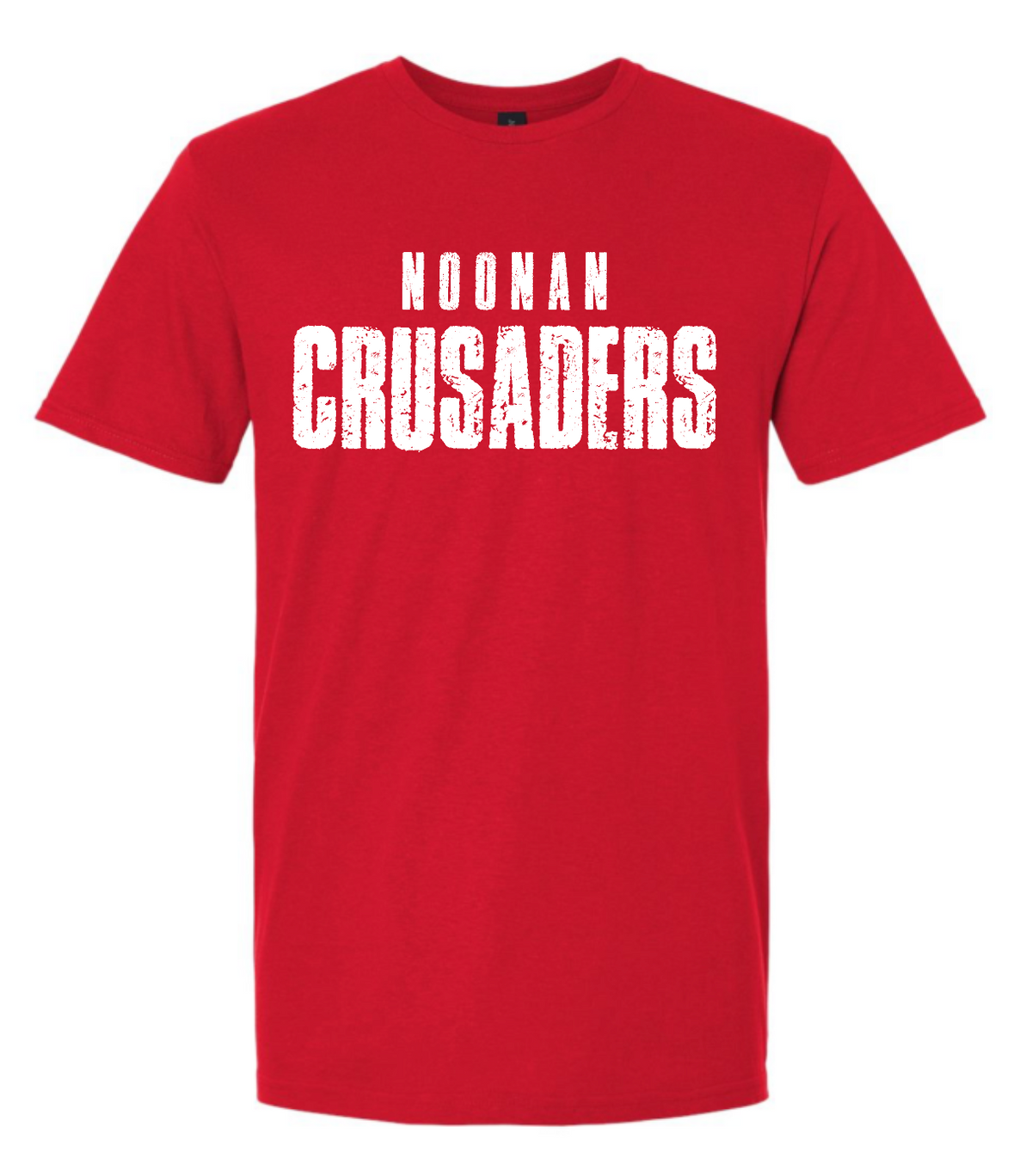Noonan Crusaders Distressed logo Spirit Shirt Choose Red or Navy