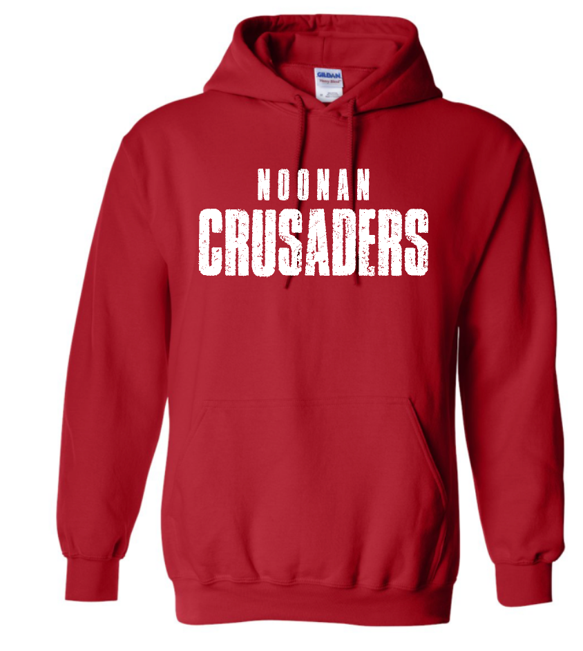 Noonan Crusaders Distressed Logo Sweatshirt (hooded or crewneck)