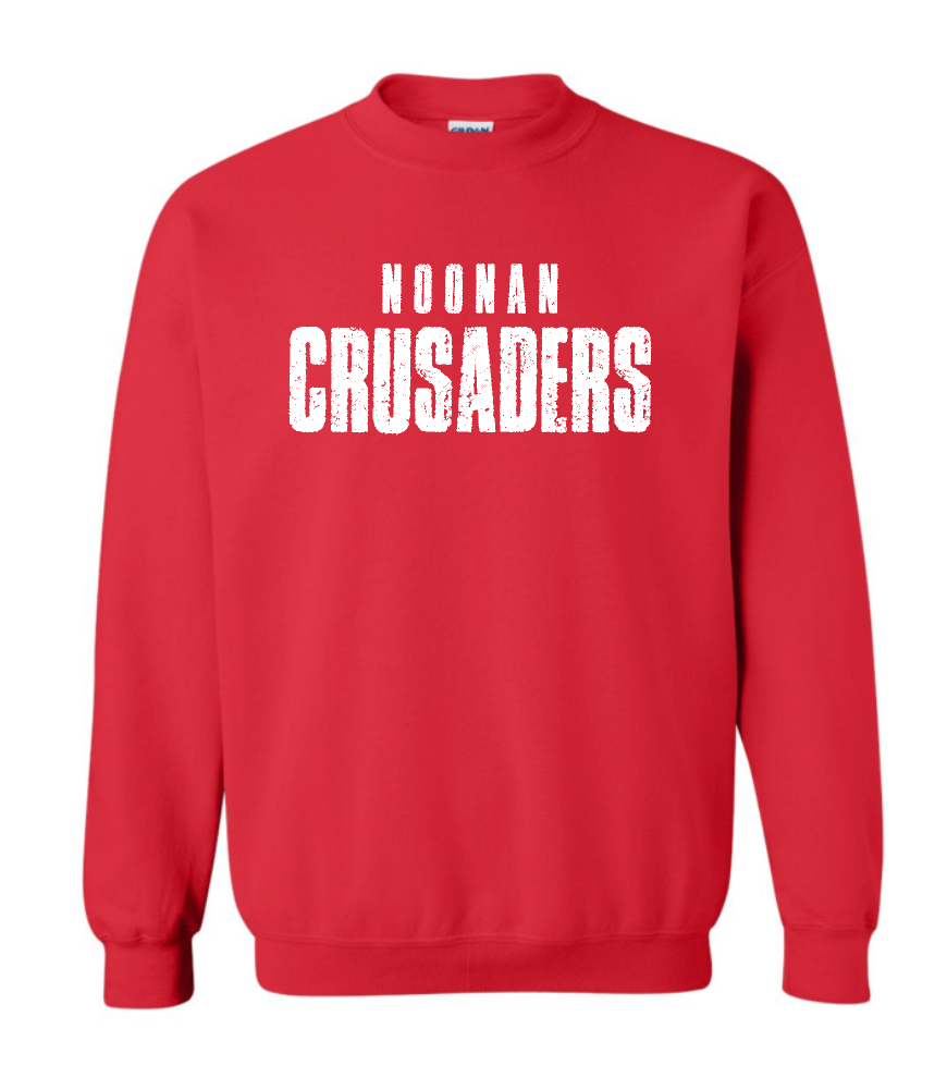 Noonan Crusaders Distressed Logo Sweatshirt (hooded or crewneck)