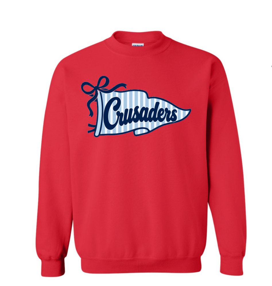 Crusaders Blue Striped Flag Sweatshirt (hooded or crewneck)