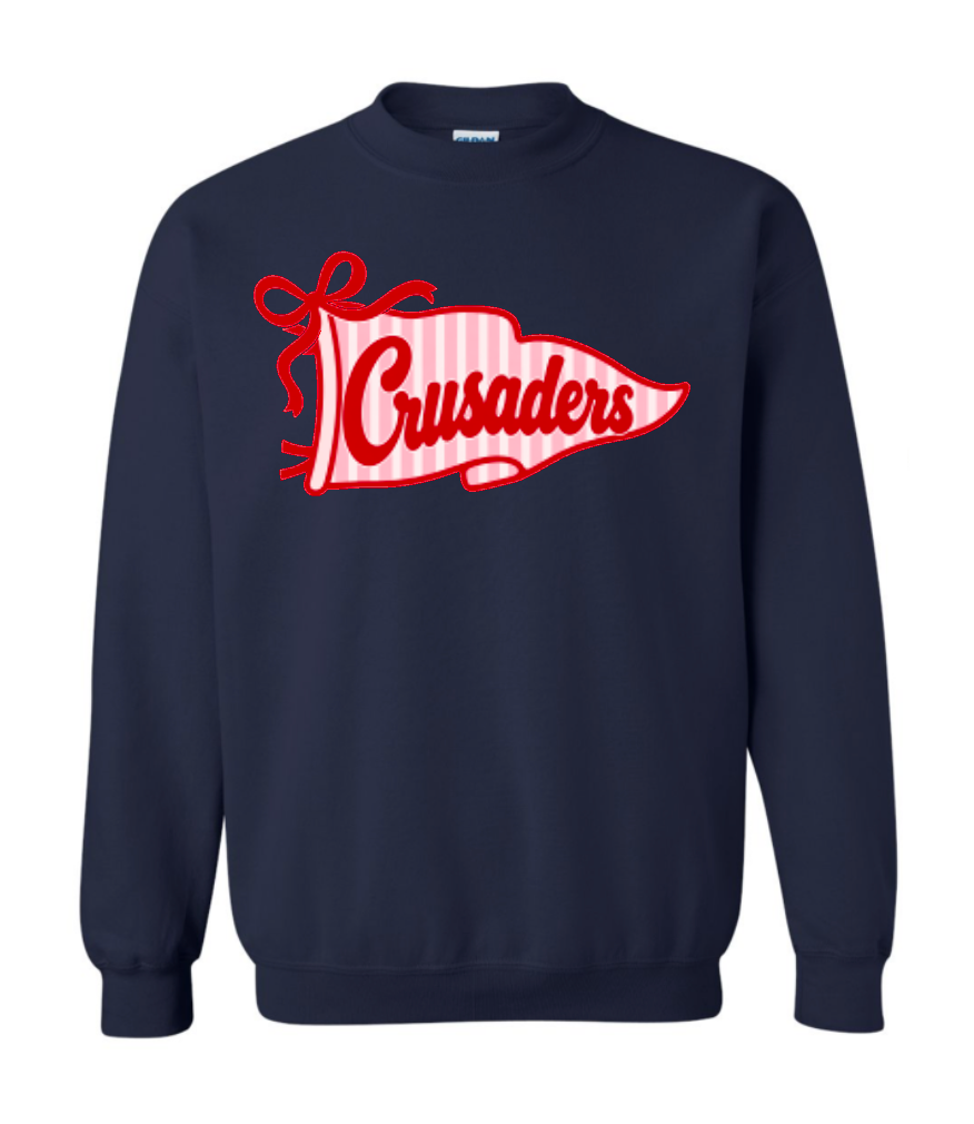 Crusaders Red Striped Flag Sweatshirt (hooded or crewneck)