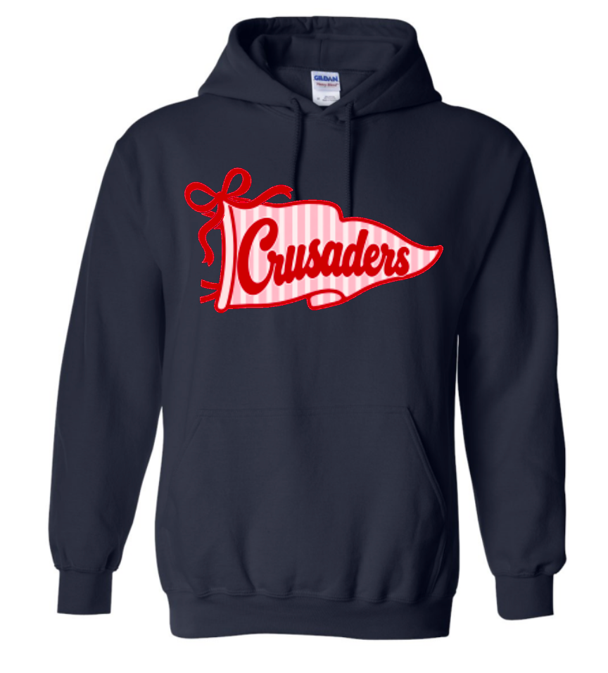 Crusaders Red Striped Flag Sweatshirt (hooded or crewneck)