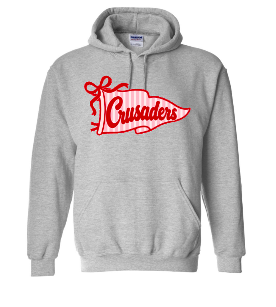 Crusaders Red Striped Flag Sweatshirt (hooded or crewneck)