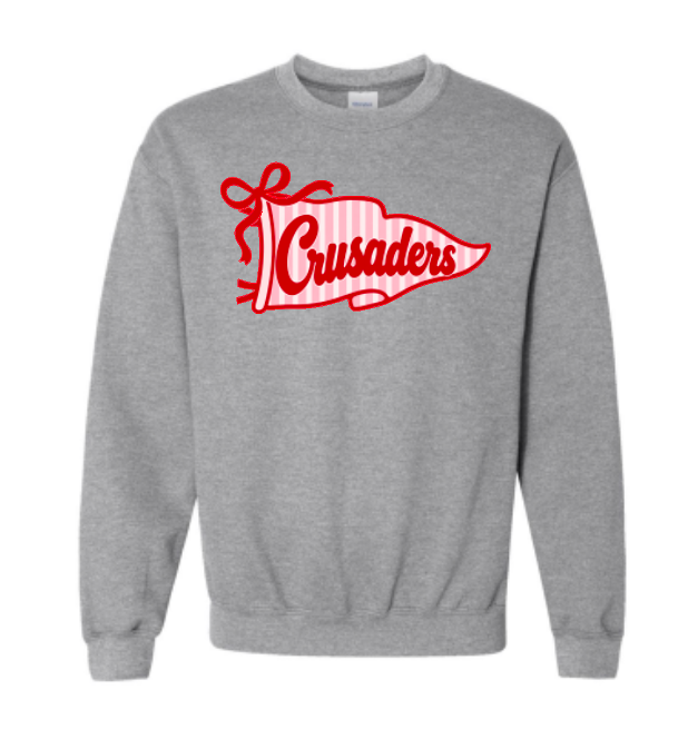 Crusaders Red Striped Flag Sweatshirt (hooded or crewneck)