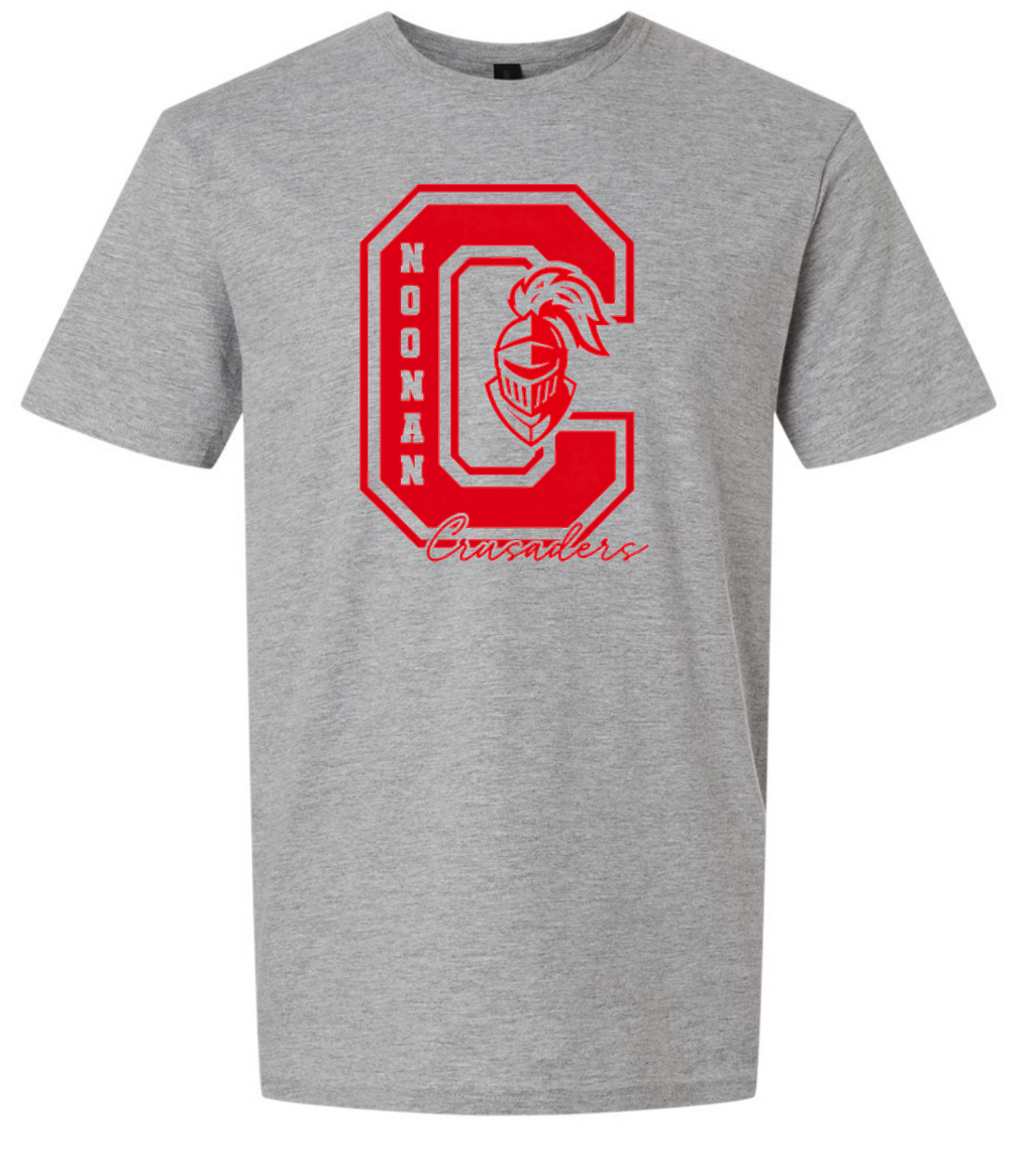 Crusaders letter C Spirit Shirt Choose Gray or Navy