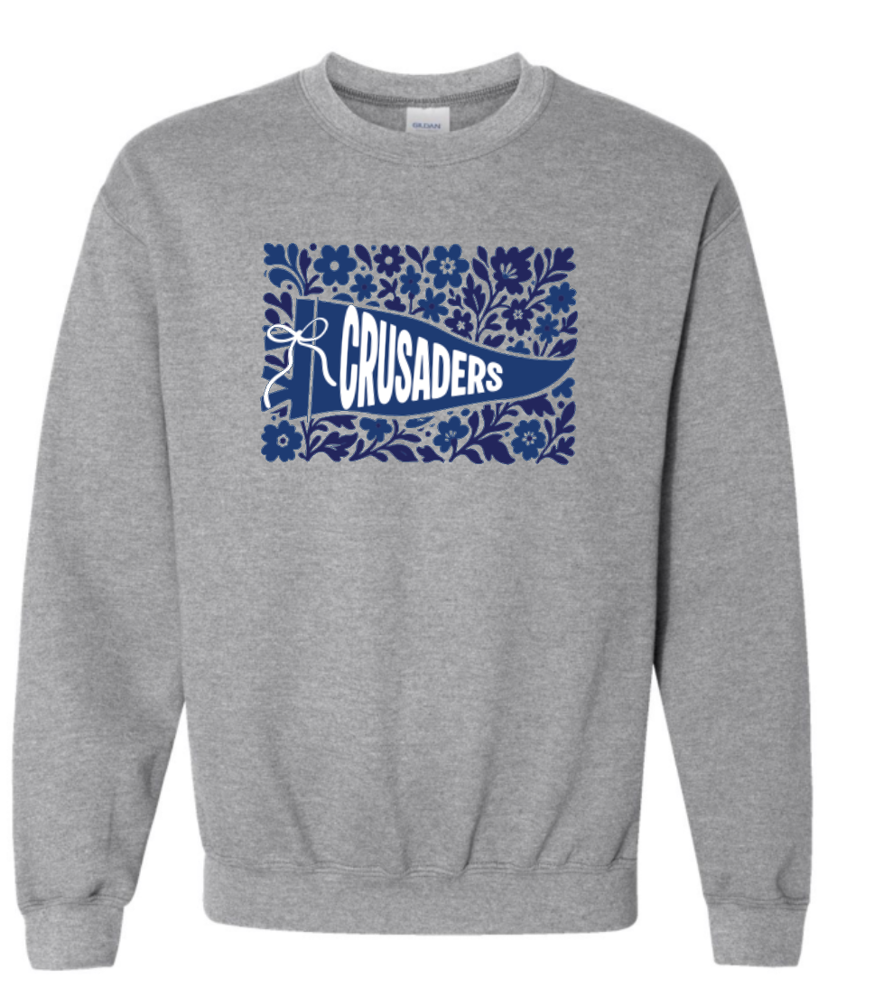 Crusaders Floral Flag Sweatshirt (hooded or crewneck)