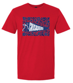 Crusaders Floral Flag Spirit Shirt Choose Red or Gray