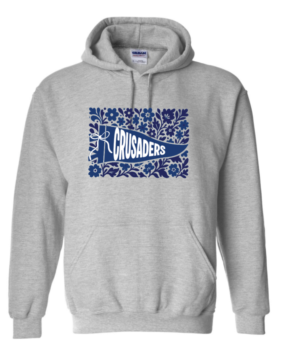 Crusaders Floral Flag Sweatshirt (hooded or crewneck)
