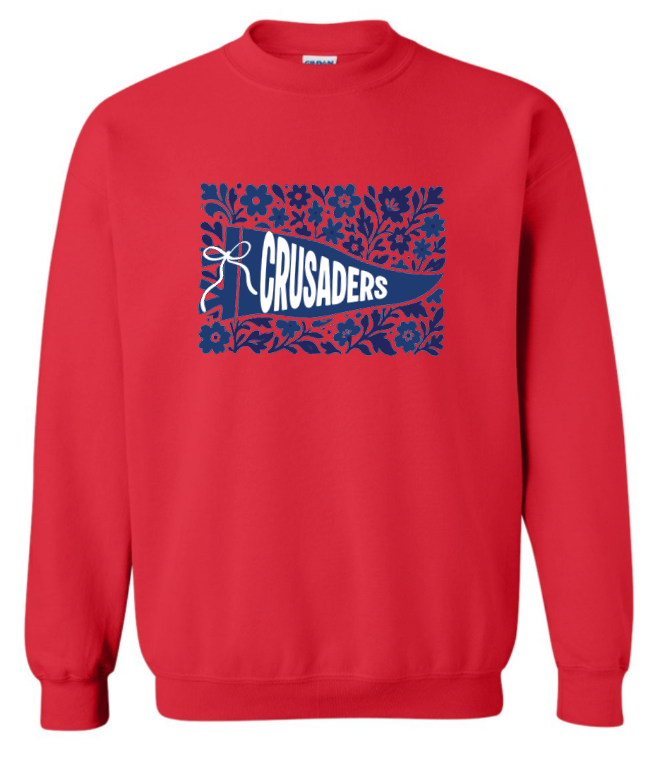 Crusaders Floral Flag Sweatshirt (hooded or crewneck)
