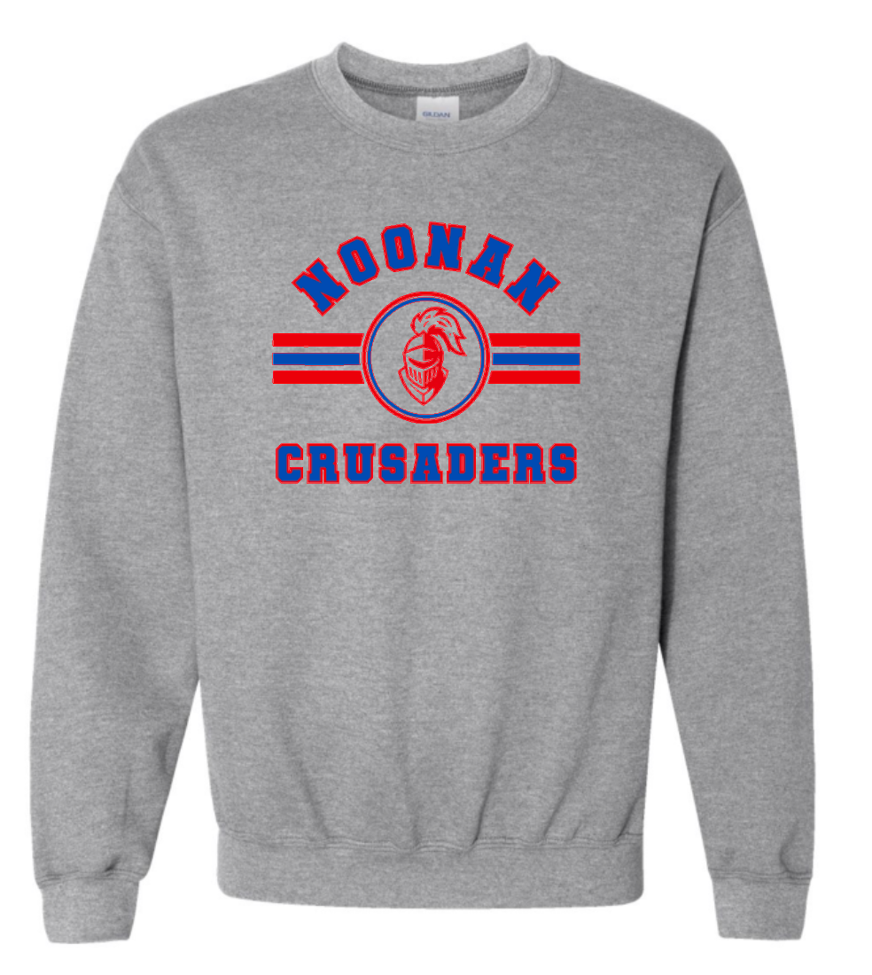 New Noonan Crusaders Spirit Wear Gray Sweatshirt (hooded or crewneck)