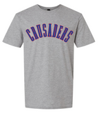 Arched Crusaders Spirit Wear Gray Shirt