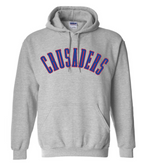 Arched Crusaders Spirit Wear Gray Sweatshirt (hooded or crewneck)