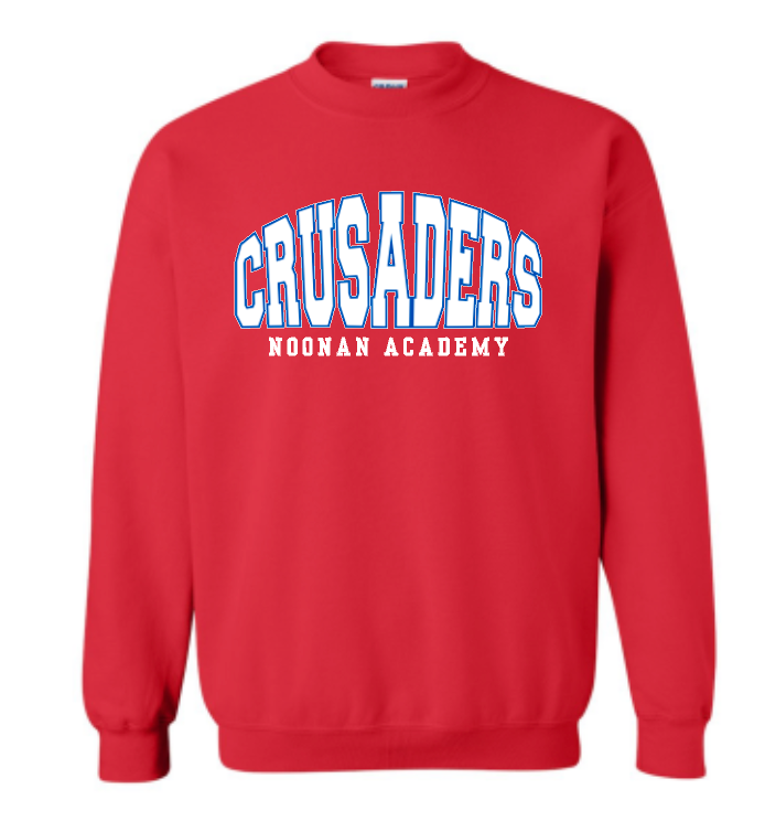 Crusaders Arched Noonan Academy Sweatshirt (hooded or crewneck)