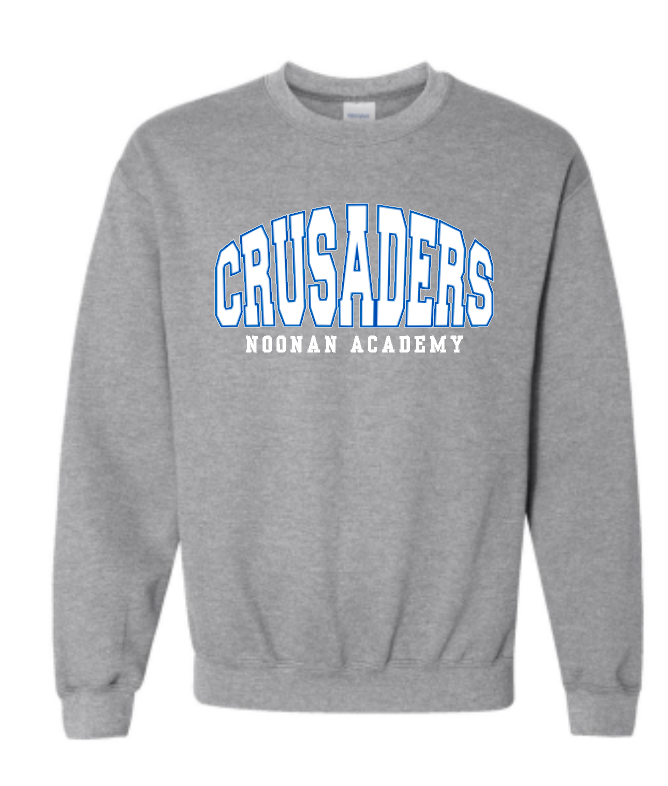 Crusaders Arched Noonan Academy Sweatshirt (hooded or crewneck)