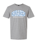 Crusaders Arched Noonan Academy Spirit Shirt Choose Red or Gray