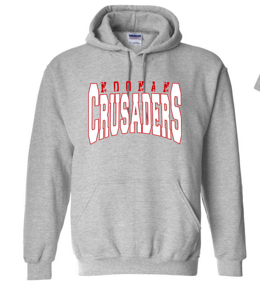 Distressed Noonan Academy Crusaders Sweatshirt (hooded or crewneck)