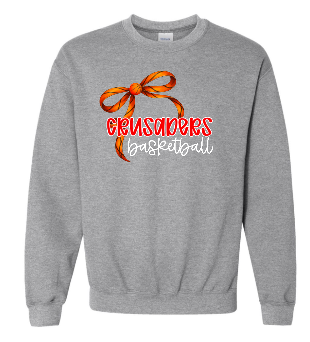 Basketball Bow Crusaders Sweatshirt (hooded or crewneck)