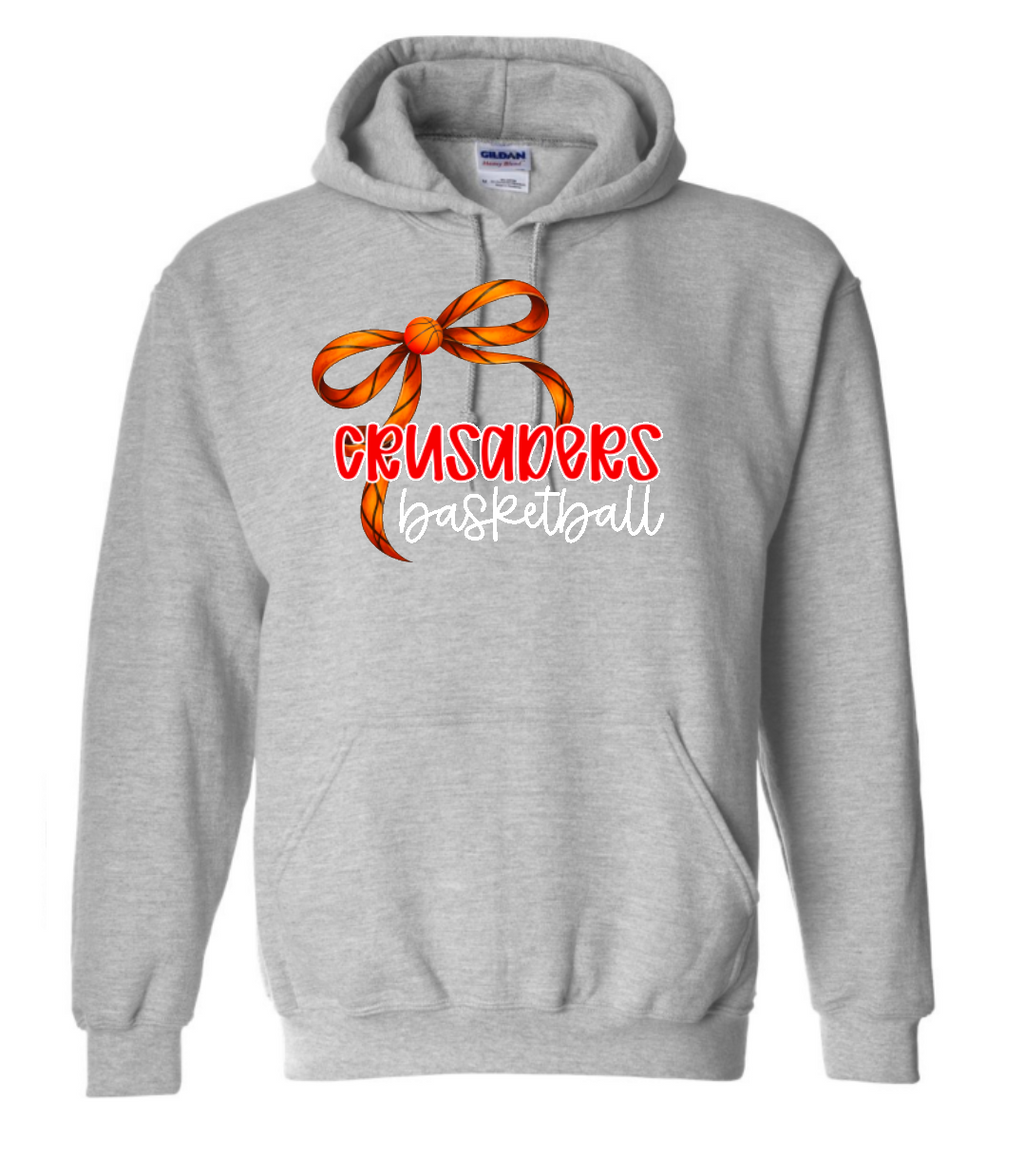 Basketball Bow Crusaders Sweatshirt (hooded or crewneck)