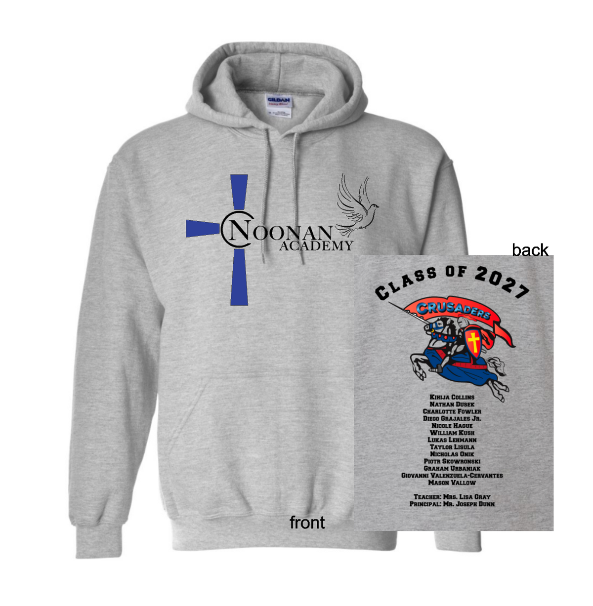 Class of 2027 Noonan Crewneck Hooded Sweatshirt