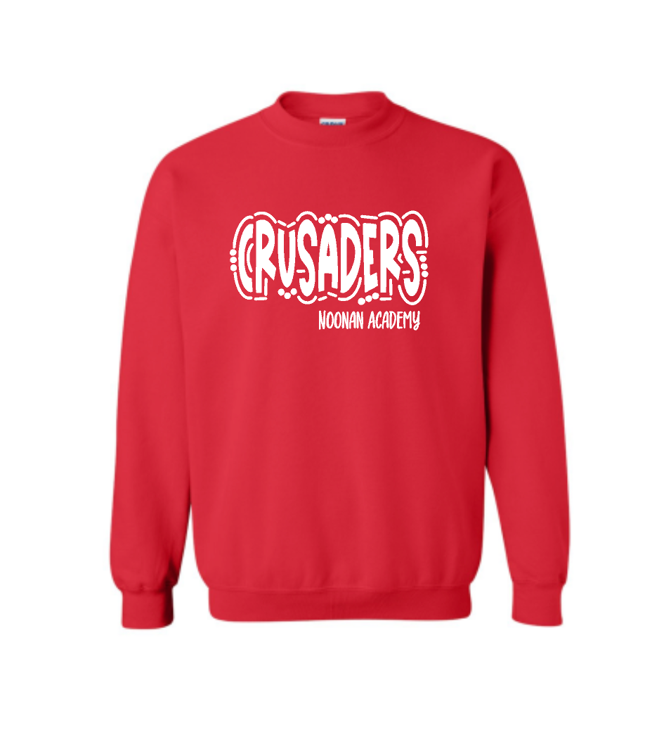 Crusaders Noonan Academy Red Sweatshirt - Glitter available option