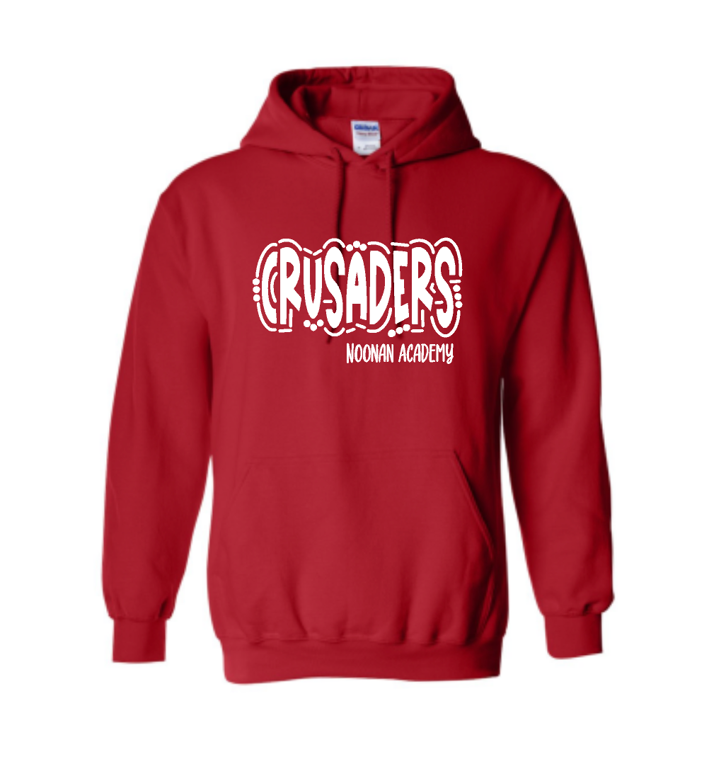 Crusaders Noonan Academy Red Sweatshirt - Glitter available option