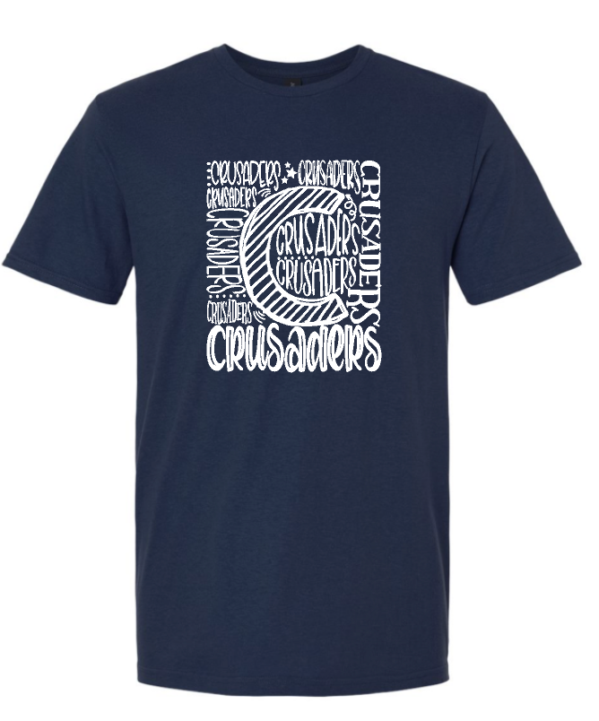 Crusaders Spirit Shirt Choose Red or Navy