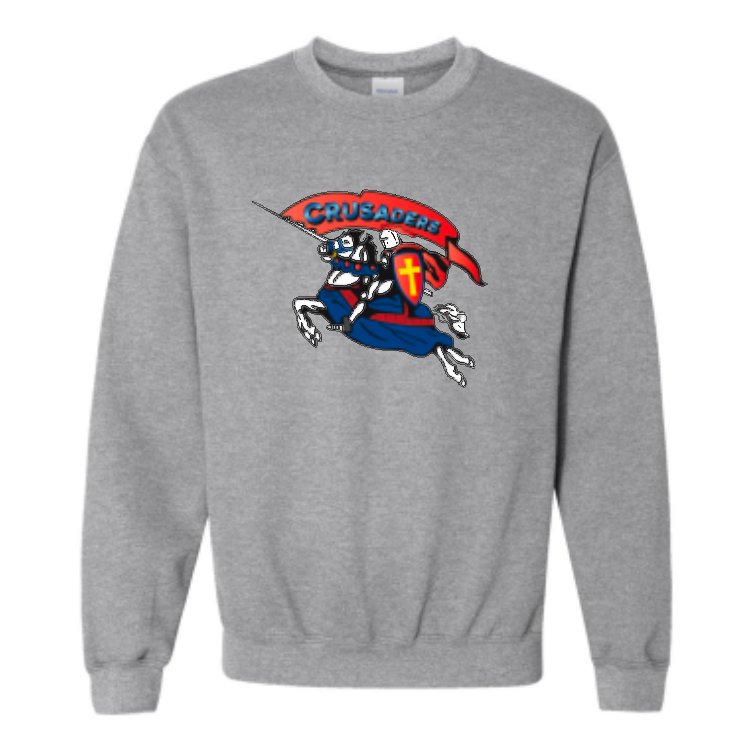 Crusaders Spirit Wear Logo Gray Sweatshirt (hooded or crewneck)