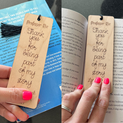 Thank you for being part of my story personalized bookmark