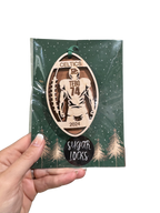 Personalized 2-Layer Wood Football Ornament