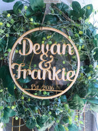 NEW Font Dorm Room Round Wood Sign