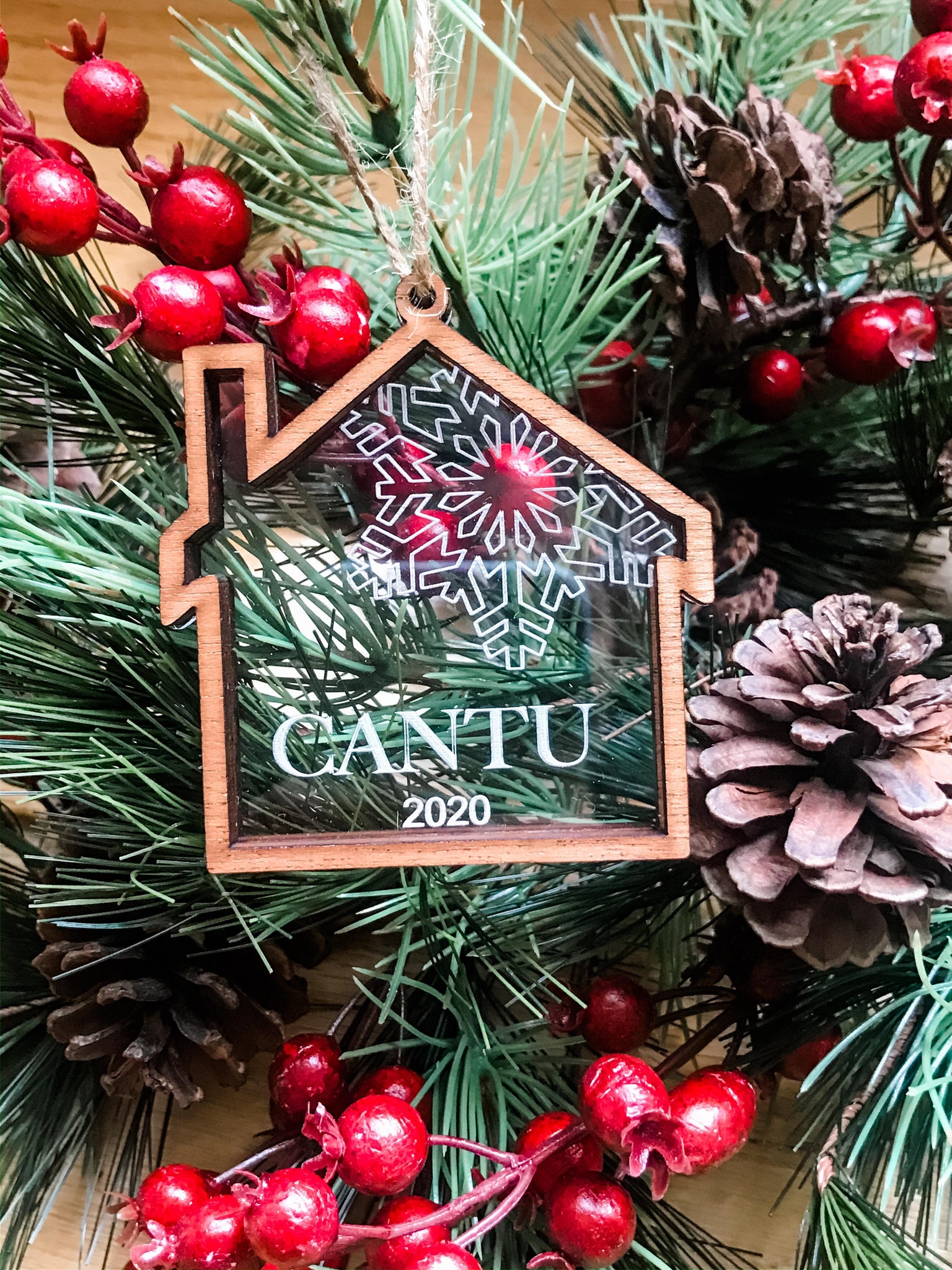 Snowflake Acrylic Personalized Engraved Home Ornament 2020