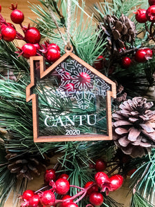Snowflake Acrylic Personalized Engraved Home Ornament 2020