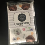 Custom Photo Dog Socks- Adult-Ankle or Crew Socks