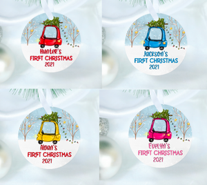 My 1st Christmas Cozy Coupe Car Personalized Ornament