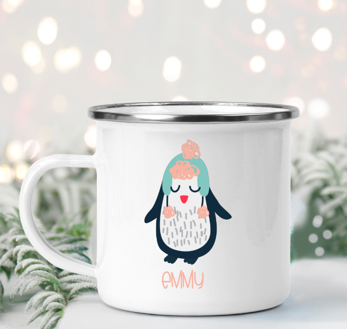 Winter Animals Christmas Personalized Camp Mugs