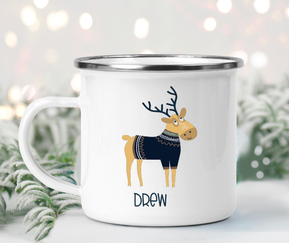 Winter Animals Christmas Personalized Camp Mugs