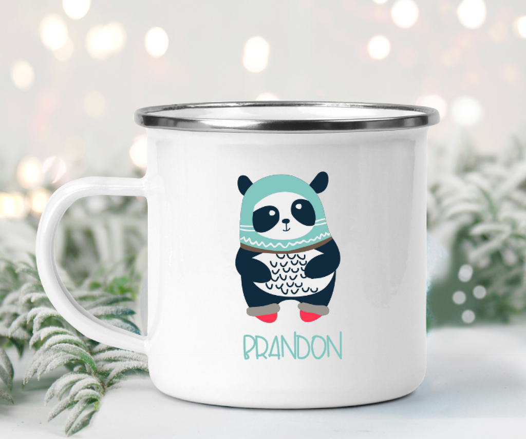 Winter Animals Christmas Personalized Camp Mugs