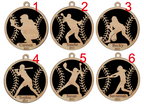 Personalized Softball Wood Ornament Pick from 6 designs