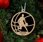 Personalized Boys Basketball Ornament Pick from 6 designs