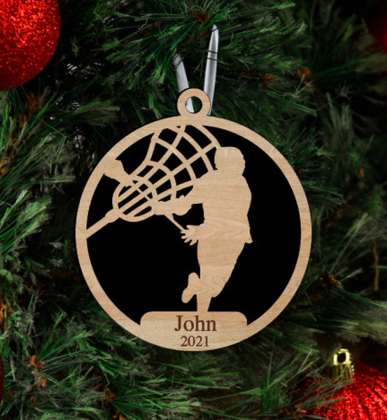 Personalized Lacrosse Ornament Pick from 6 designs