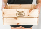Custom Business Logo Wood Engraved Crate