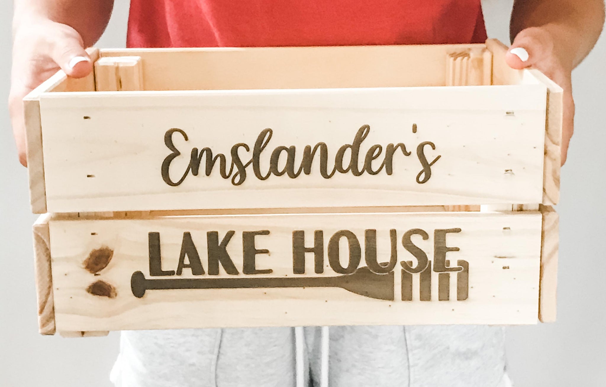 Lake House Custom Personalized Crate