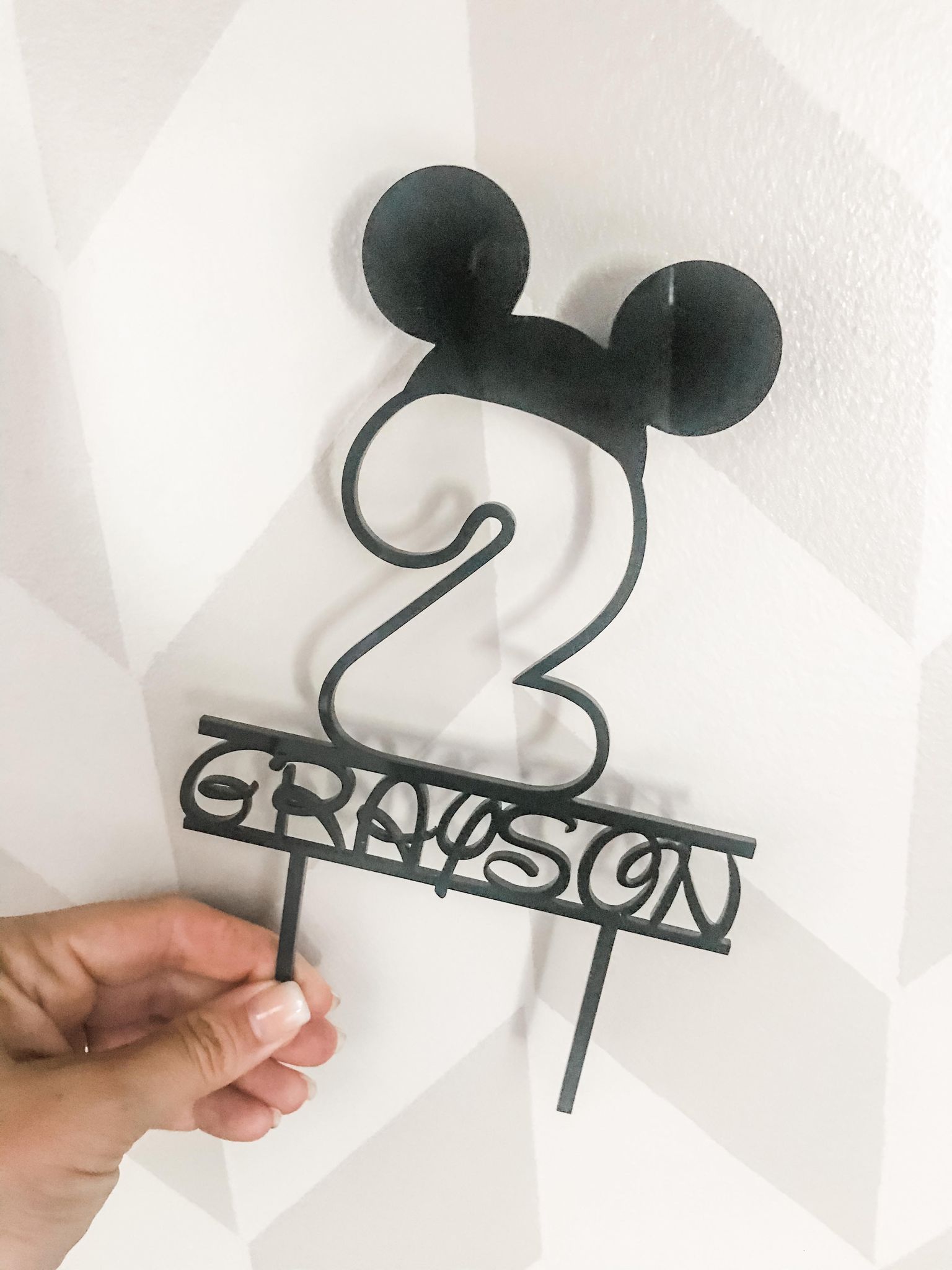Mickey or Minnie Custom Personalized Cake Topper