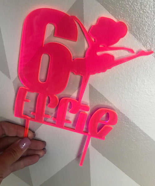 Ballerina Ballet Girl Sports  Acrylic Cake Topper