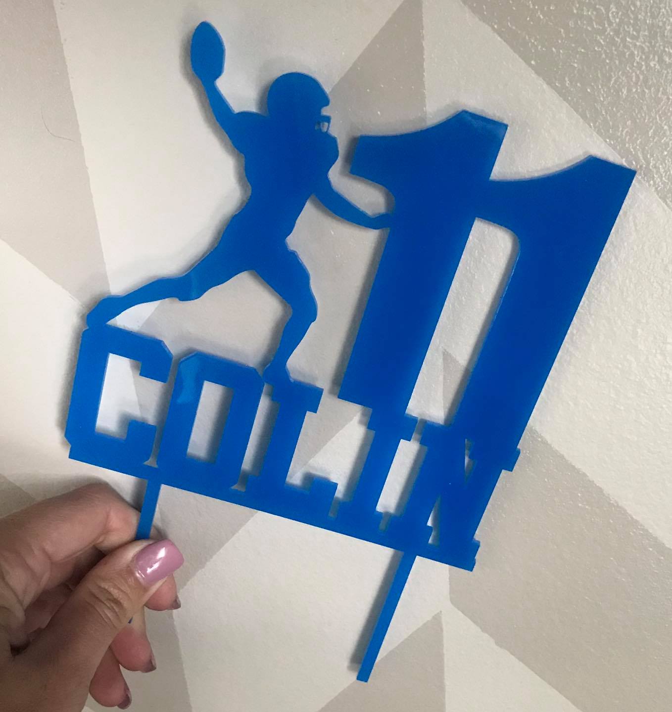 Football Sports  Acrylic Cake Topper