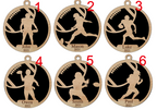 Personalized Wood Football Ornament Pick from 6 designs