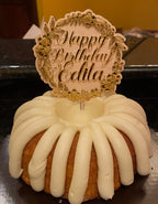 Wood and Acrylic Personalized Cake Topper